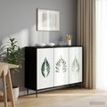 vidaXL Servírovacia skriňa HANAU Čierny dub 102 x 33 x 76 cm