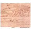 vidaXL Nástenná polica bledohnedá 60x50x(2-6) cm ošetrený masívny dub