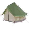 vidaXL Tipi stan 4-miestny Zelená Polyester a oceľ