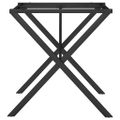 vidaXL Nohy jedálenského stola X-rám 60x60x73 cm oceľ