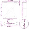 vidaXL Nohy konferenčného stolíka 2 ks, prírodná oceľ, 40 x (30-31,3) cm, oceľ