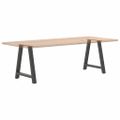 vidaXL Nohy k jedálenskému stolu v tvare A, 2 ks, antracitové, 70 x (72-73) cm, oceľ