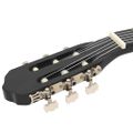 vidaXL Klasická gitara pre začiatočníkov čierna 4/4 39" lipové drevo