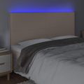 VidaXL Čelo postele kapučínové 200x5x118/128 cm umelá koža