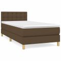 vidaXL Boxspring posteľ s matracom tmavohnedá 90x190 cm látka