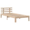 vidaXL Posteľný rám s čelom 90x200 cm masívna borovica