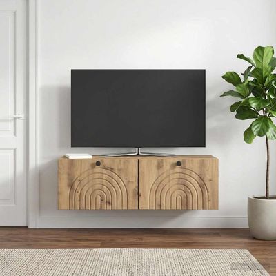 vidaXL Nástenná TV skrinka 98 x 31 x 30 cm Dub artisan