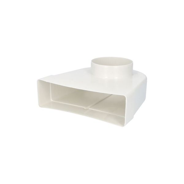 Prechodník - koleno 90° VENTS 821 - 100 mm/60x204 mm PVC