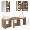 vidaXL Set kabinetov do kúpeľne 5 ks Dub artisan Kompozitné drevo