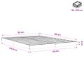 vidaXL Rám postele čierny 135x190 cm dvojlôžk masívna borovica