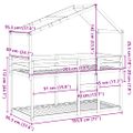 vidaXL Poschodová posteľ bez matraca 90x190 cm masívna borovica