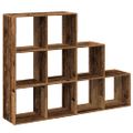 vidaXL Knižnica 3-posch. staré drevo 137,5x29x103,5 cm kompozit. drevo