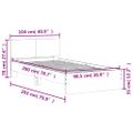 vidaXL Posteľný rám bez matraca s čelom hnedý dub 100x200 cm