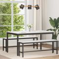 vidaXL Jedálenský stôl Biela 150 x 90 x 75 cm Masívne borovicové drevo