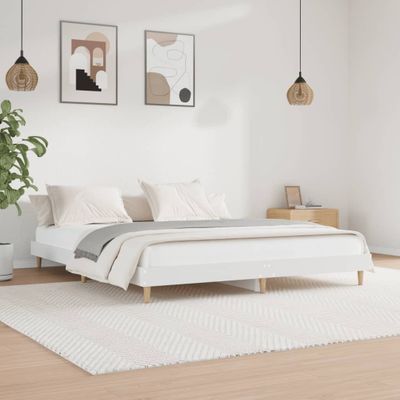 vidaXL Posteľný rám bez matraca biela 180x200cm kompozitné drevo