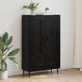 vidaXL Highboard Čierny dub 69,5 x 31 x 115 cm Kompozitné drevo