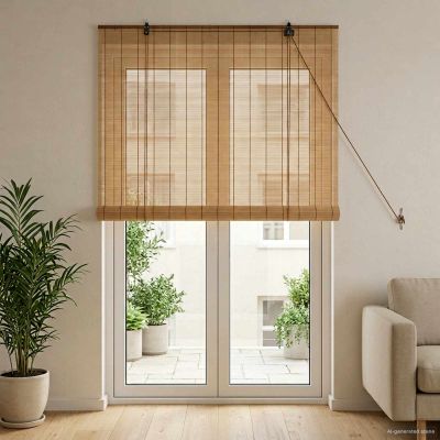 vidaXL Roleta Hnedá 110 x 220 cm Bambus