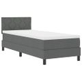 vidaXL Posteľ s pružinovým rámom Tmavo šedá 80 x 200 cm látka