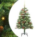 vidaXL Umelý vianočný stromček 150 LED Teplá biela PVC a kov Zelená
