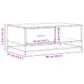 vidaXL Konferenčný stolík dub sonoma 90x57x35 cm kompozit. drevo a kov