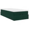 vidaXL Osmanský rám postele s matracom tmavozelená 80x200 cm zamat