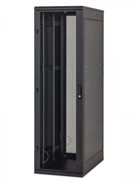 Stojanový rozvádzač 15U (š) 600x (h) 800, sklenené dvere, čierny