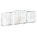 vidaXL Oblúkový gabionový kôš 400x50x120/140 cm pozinkované železo