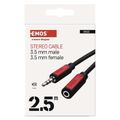 Kábel Jack 3,5mm - Jack 3,5mm zásuvka 2,5m stereo | SM5102 EMOS