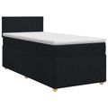 vidaXL Posteľ boxspring s matracom Čierna 100 x 200 cm Látka
