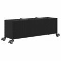 vidaXL Záhradné kvetináče kolieska 2 ks čierne 107x32x38 cm polyratan