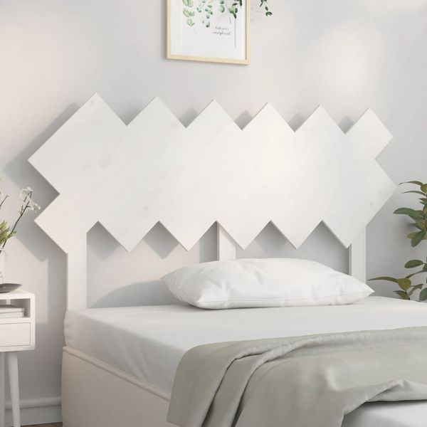 vidaXL Čelo postele biele 132x3x81 cm masívna borovica