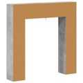 vidaXL Rám krbu Betónovo sivá 102 x 18 x 100,5 cm Kompozitné drevo