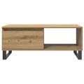 vidaXL Konferenčný stolík dub artisan 90x50x36,5 cm kompozitné drevo