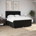 vidaXL Posteľný rám boxspring s matracom čierny 180x200 cm látka