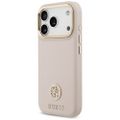 Puzdro Guess pre iPhone 17 Pro HC MAGSAFE PU W/ GRAINED PU STRASS LOGO ružové