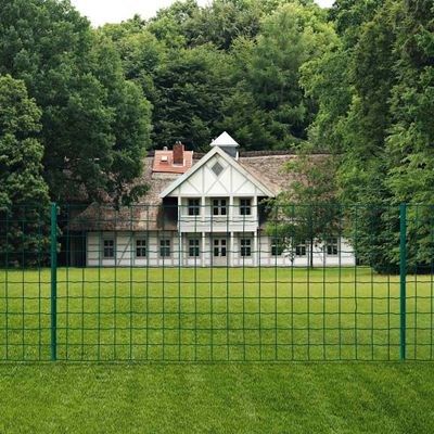 vidaXL Euro plot, oceľ 20x1,2 m, zelený