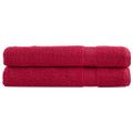 vidaXL Prémiové uteráky do sauny SOLUND 2 ks červené 80x200cm 600 g/m2