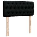 vidaXL Osmanská posteľ s matracom čierna 90x200 cm látka