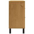 vidaXL Komoda, sklenené dvierka FLAM 110x40x80 cm, borovicový masív