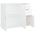 vidaXL Komoda biela 91x29,5x75 cm spracované drevo
