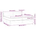 vidaXL Posteľný rám boxspring s matracom čierny 200x200 cm zamat