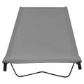 vidaXL Kempingové ležadlá 2 ks 180x60x19 cm, látka oxford, oceľ, sivé