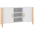 vidaXL Komoda biela 107x38x60 cm spracované drevo