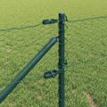 vidaXL Hexagonálny plot s stĺpom 10 x 0,8 m PVC potiahnutá oceľ Zelená