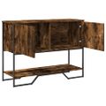 vidaXL Konzolový stolík dymový dub 100x35x74,5 cm kompozitné drevo