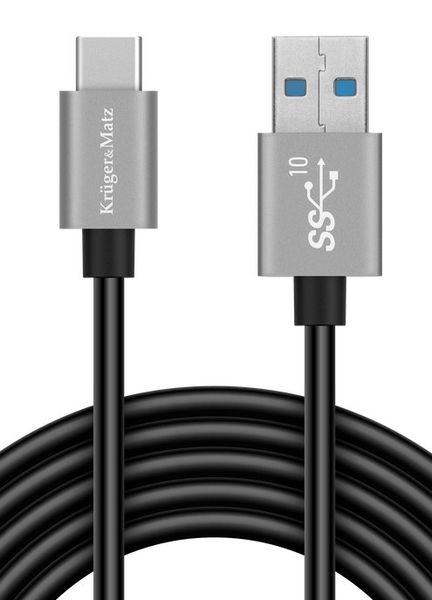 Kábel USB Kruger&Matz KM1263 USB/USB-C 10Gbps 1m čierny