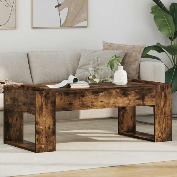 vidaXL Konferenčný stolík Dymová dub 110 x 50 x 41 cm Kompozitné drevo