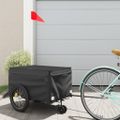vidaXL Vozík za bicykel, čierny 30 kg, železo