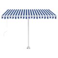 vidaXL Samostatne stojaca automatická markíza 350x250 cm modro-biela