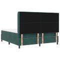 vidaXL Posteľ s pružinovým rámom Tmavozelená 180 x 200 cm Zamat